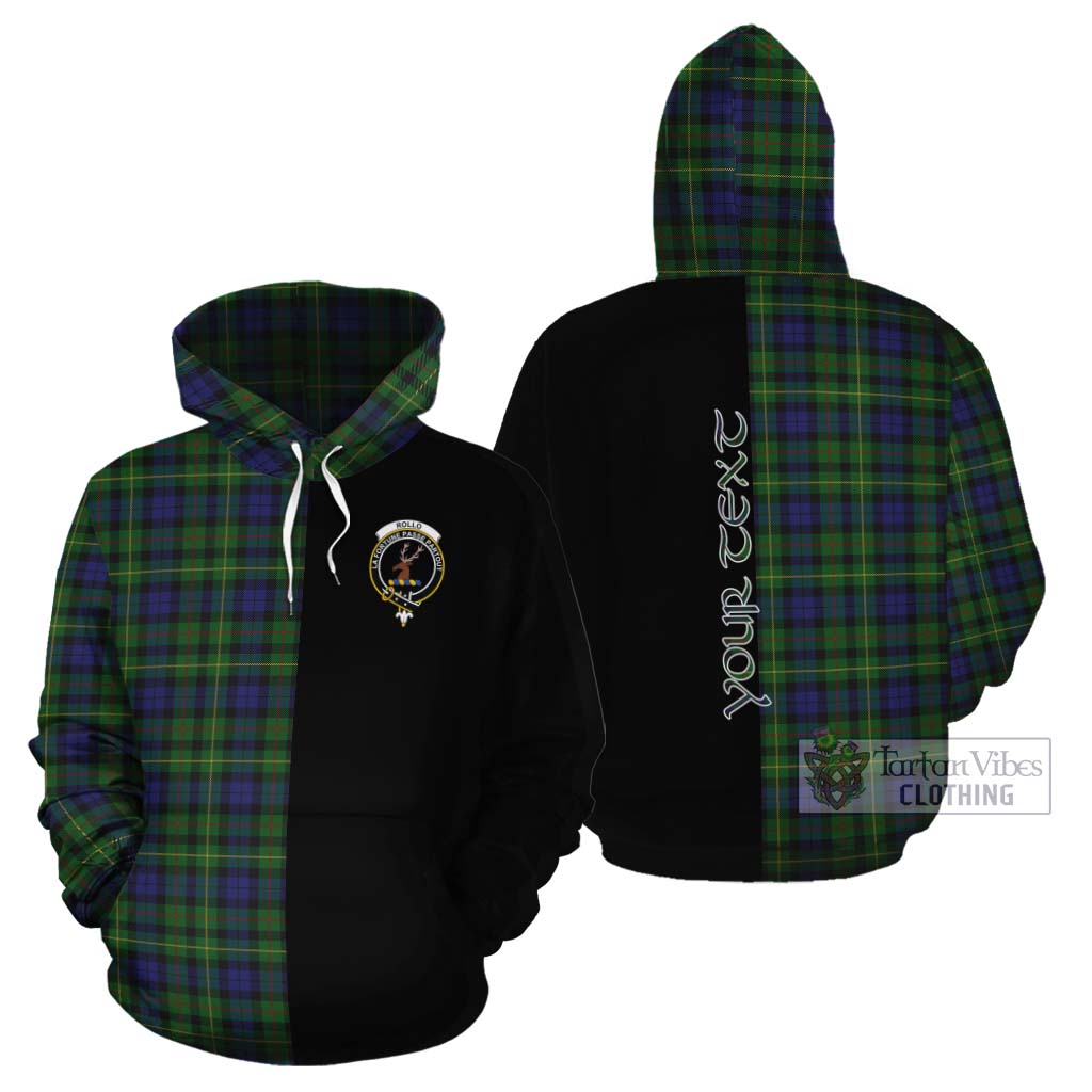 Tartan Vibes Clothing Rollo Tartan Cotton Hoodie with Family Crest and Half Of Me Style