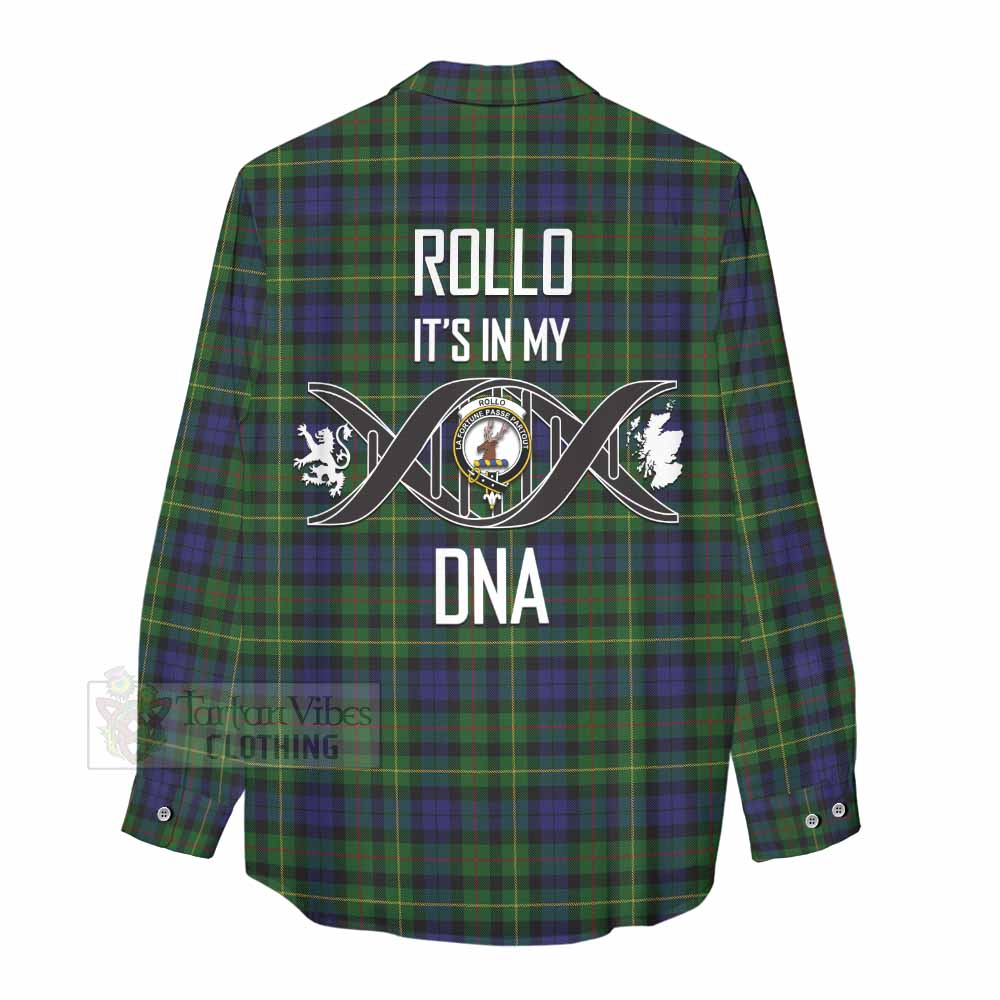 Tartan Vibes Clothing Rollo Tartan Women's Casual Shirt with Family Crest DNA In Me Style