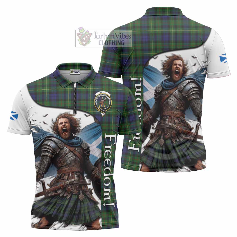 Tartan Vibes Clothing Rollo Crest Tartan Zipper Polo Shirt Inspired by the Freedom of Scottish Warrior