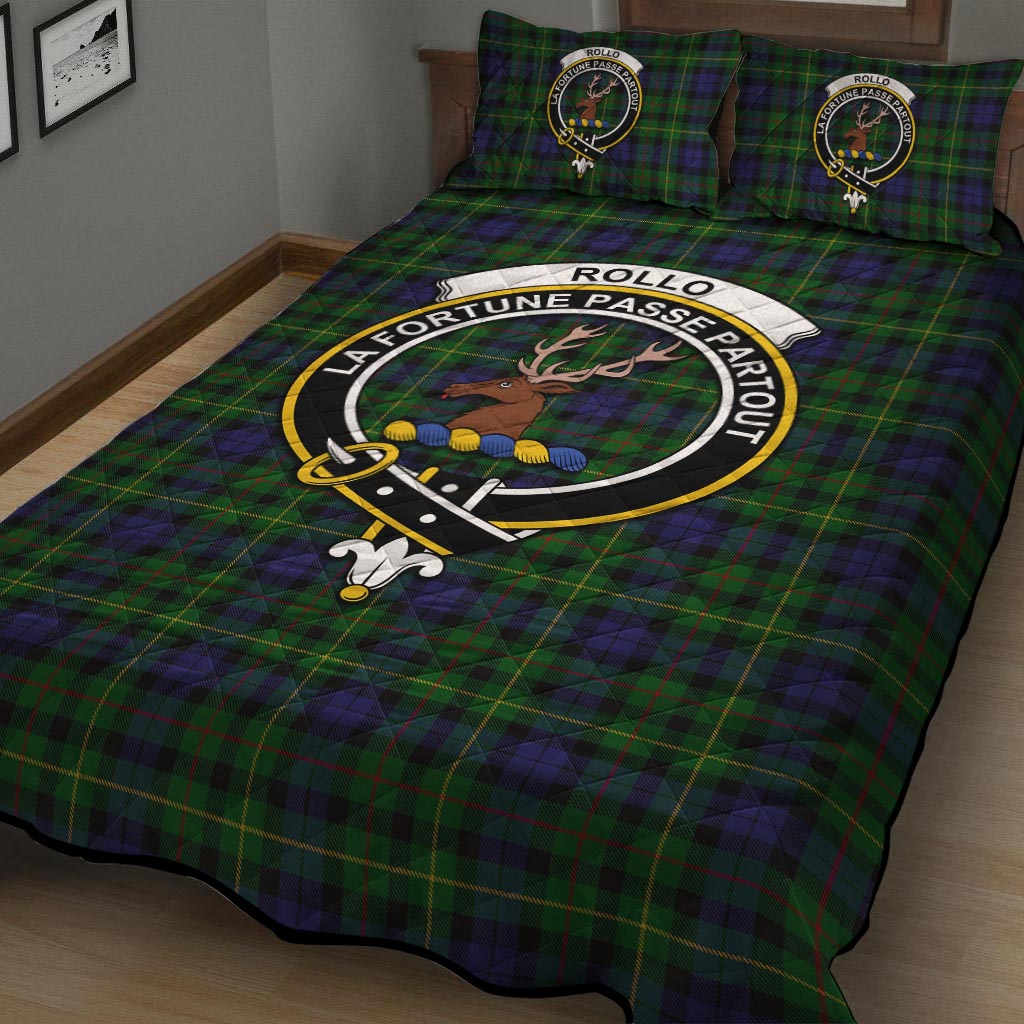 Rollo Tartan Quilt Bed Set with Family Crest - Tartan Vibes Clothing