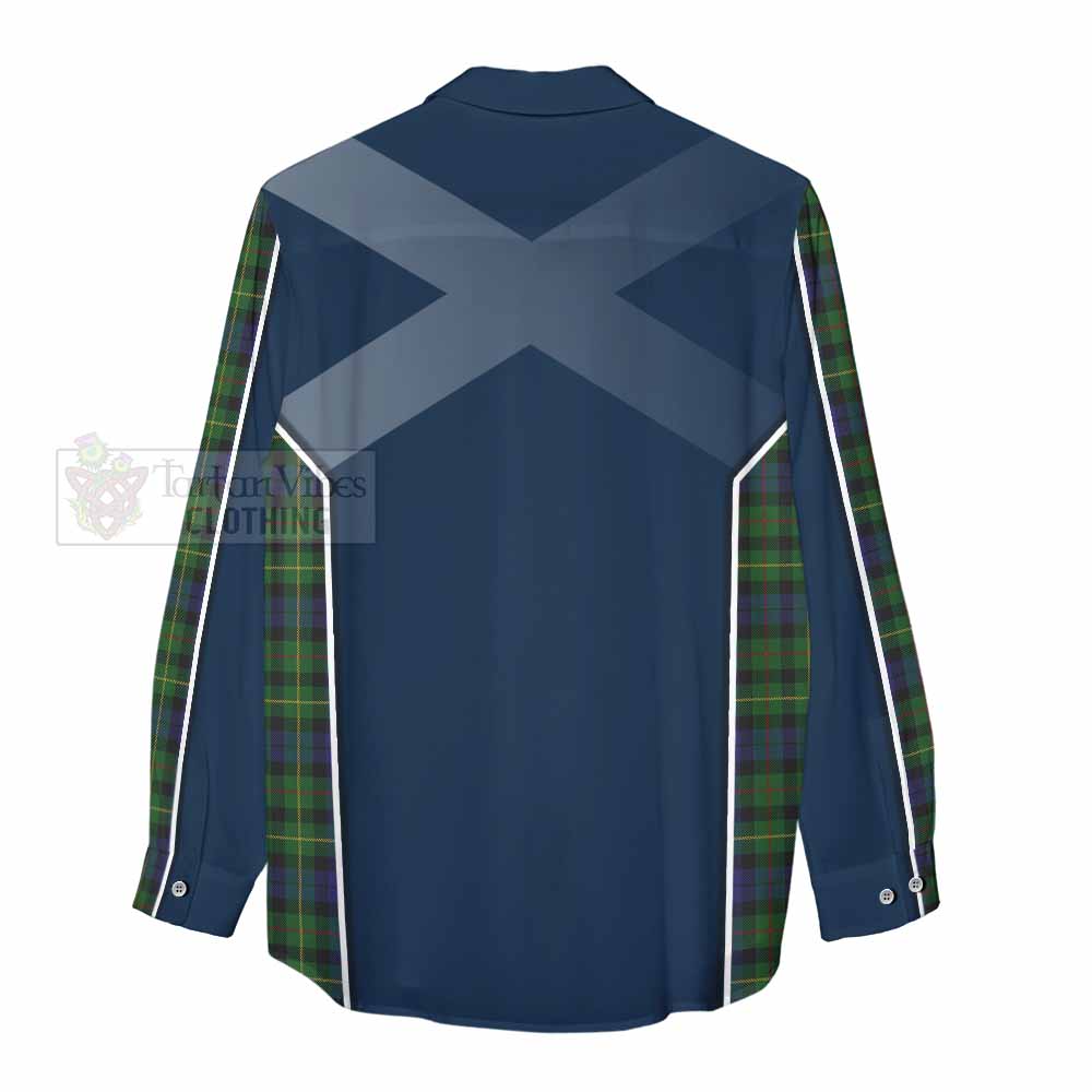 Tartan Vibes Clothing Rollo Tartan Women's Casual Shirt with Family Crest and Lion Rampant Vibes Sport Style