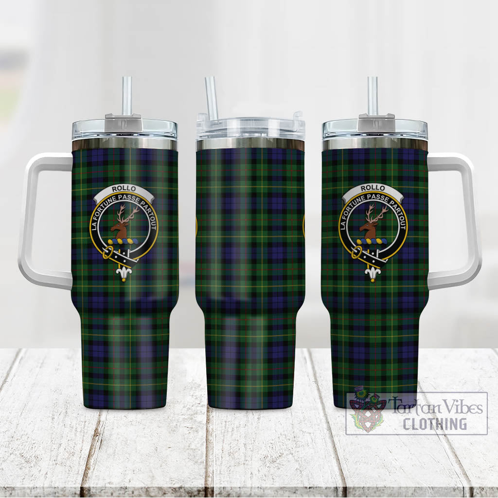 Tartan Vibes Clothing Rollo Tartan and Family Crest Tumbler with Handle