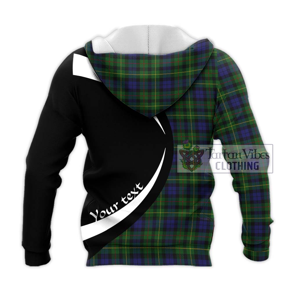 Rollo Tartan Knitted Hoodie with Family Crest Circle Style - Tartan Vibes Clothing