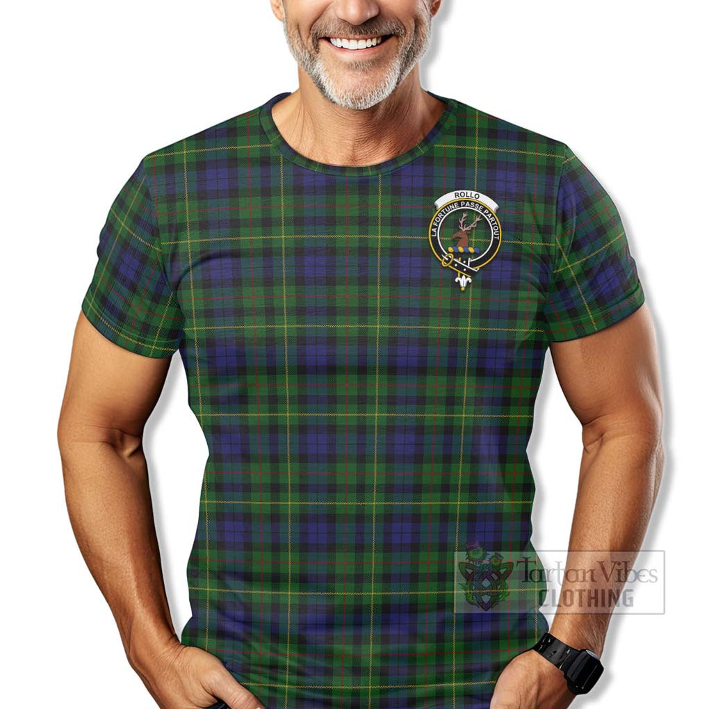 Tartan Vibes Clothing Rollo Tartan T-Shirt with Family Crest Celtic Skull Style