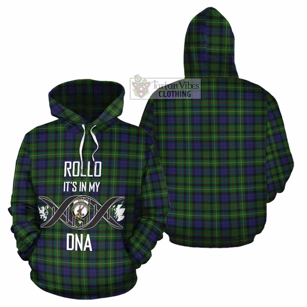 Tartan Vibes Clothing Rollo Tartan Cotton Hoodie with Family Crest DNA In Me Style