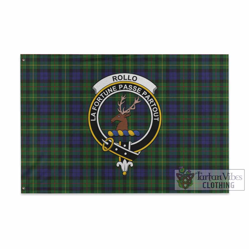 Tartan Vibes Clothing Rollo Tartan House Flag with Family Crest