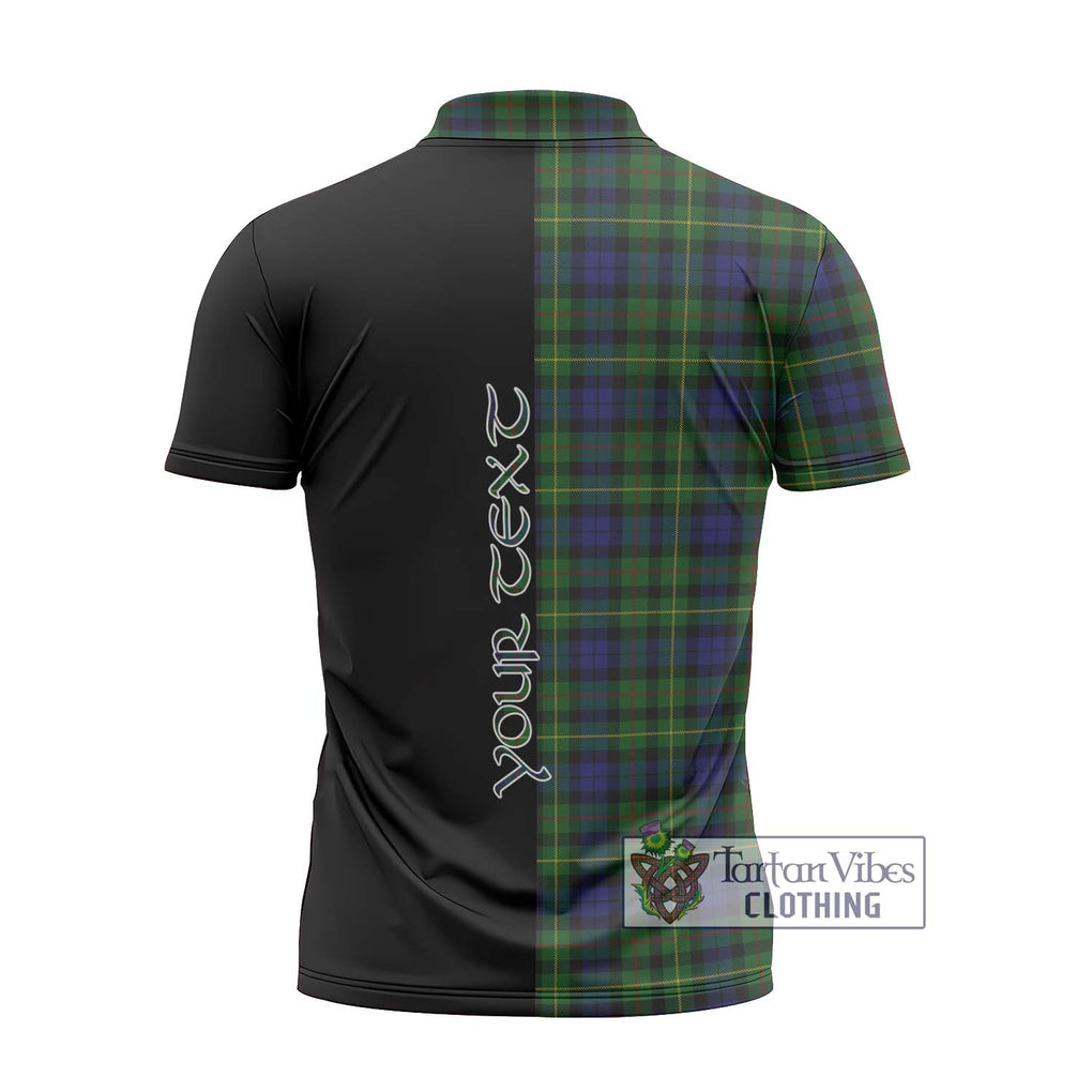 Rollo Tartan Zipper Polo Shirt with Family Crest and Half Of Me Style - Tartanvibesclothing Shop