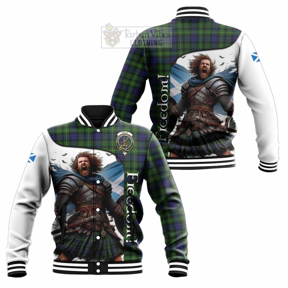 Tartan Vibes Clothing Rollo Crest Tartan Baseball Jacket Inspired by the Freedom of Scottish Warrior