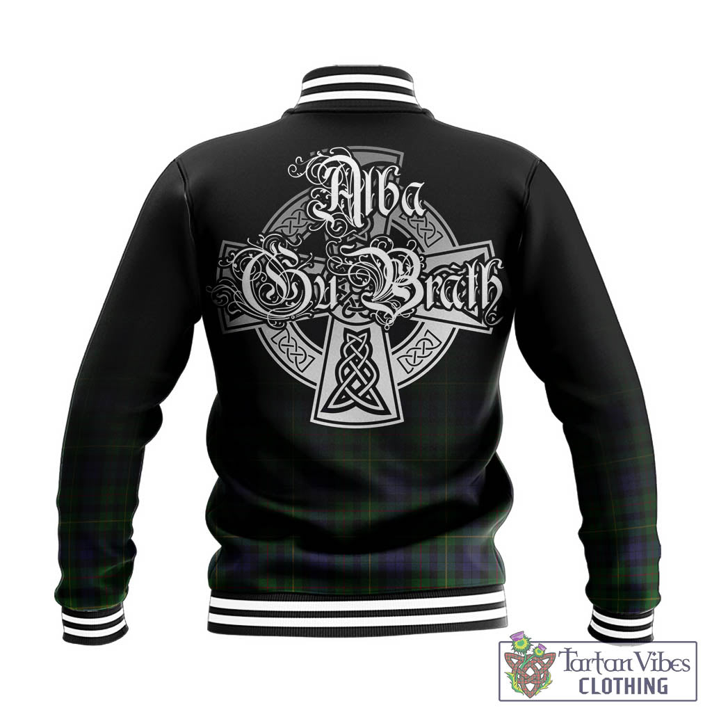 Tartan Vibes Clothing Rollo Tartan Baseball Jacket Featuring Alba Gu Brath Family Crest Celtic Inspired