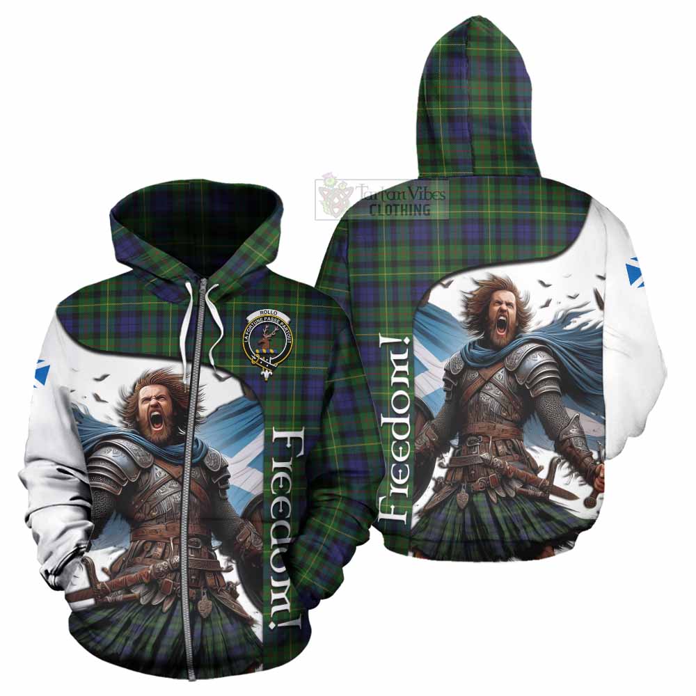 Tartan Vibes Clothing Rollo Crest Tartan Hoodie Inspired by the Freedom of Scottish Warrior