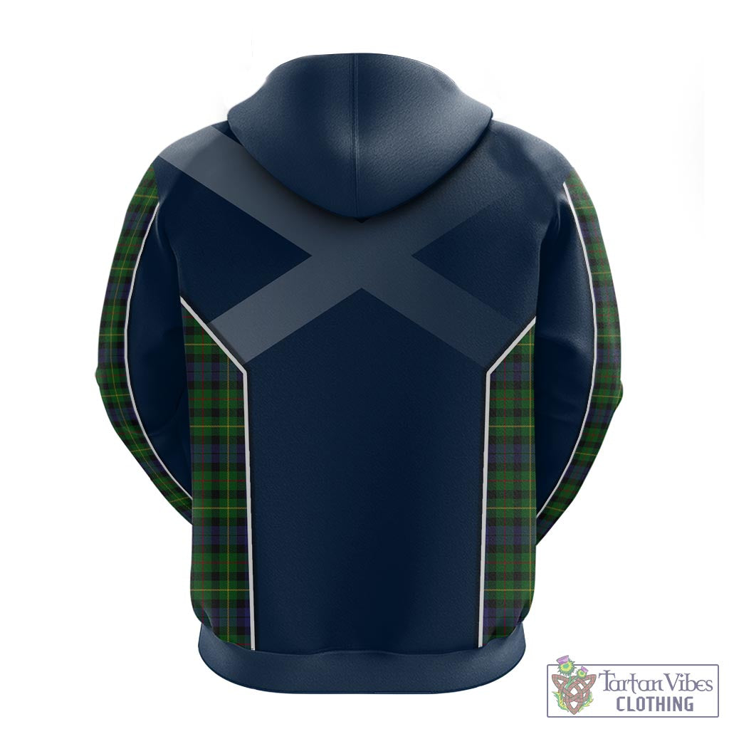 Tartan Vibes Clothing Rollo Tartan Hoodie with Family Crest and Scottish Thistle Vibes Sport Style