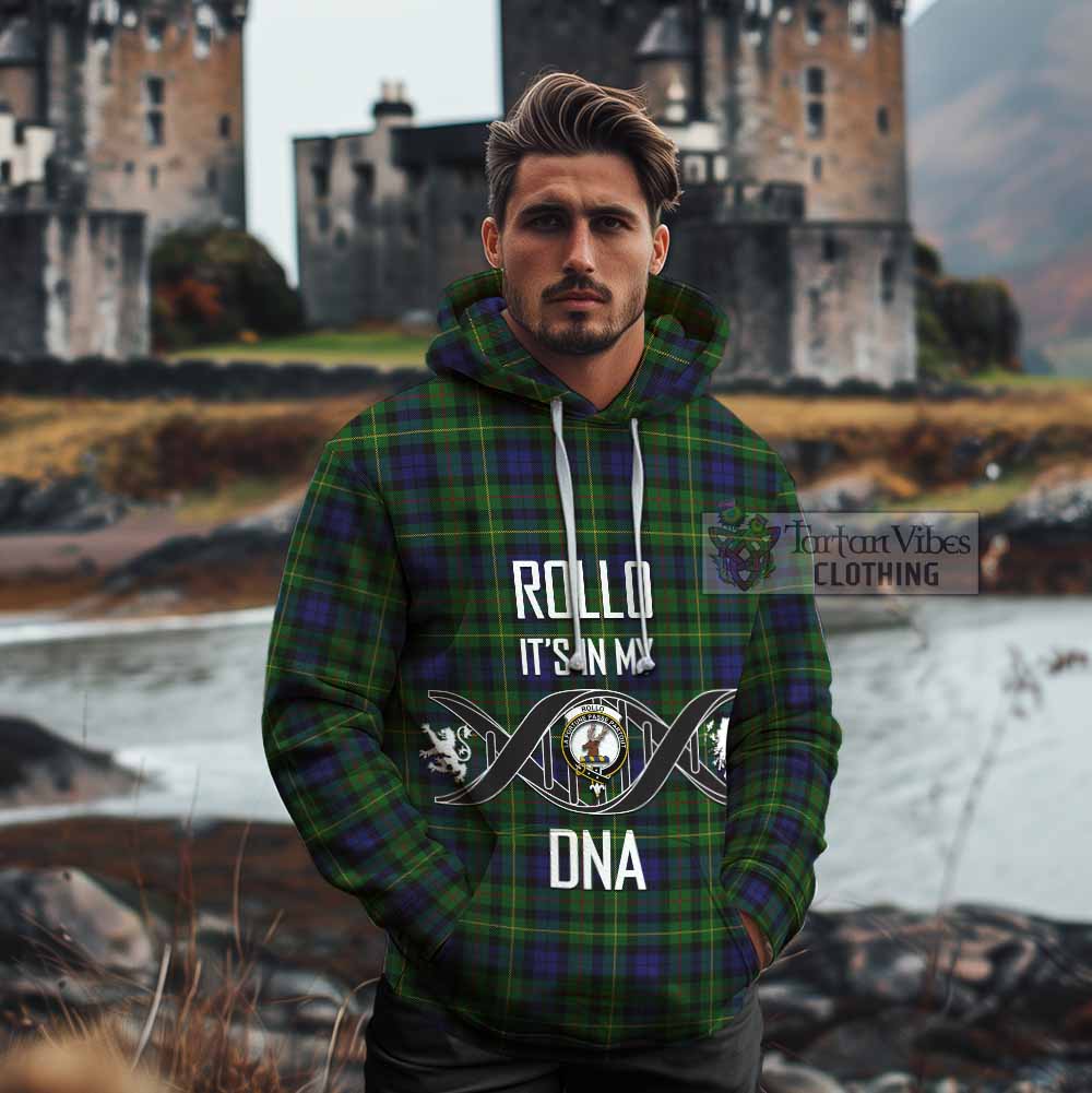 Tartan Vibes Clothing Rollo Tartan Cotton Hoodie with Family Crest DNA In Me Style