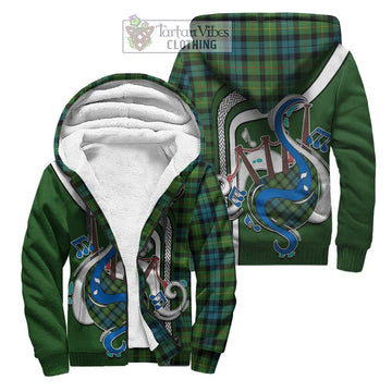 Rollo Ancient Tartan Sherpa Hoodie with Epic Bagpipe Style