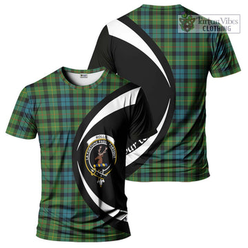 Rollo Ancient Tartan T-Shirt with Family Crest Circle Style