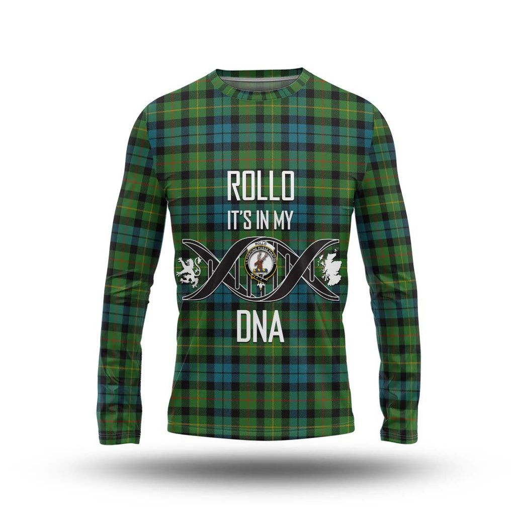 Rollo Ancient Tartan Long Sleeve T-Shirt with Family Crest DNA In Me Style Unisex - Tartanvibesclothing Shop