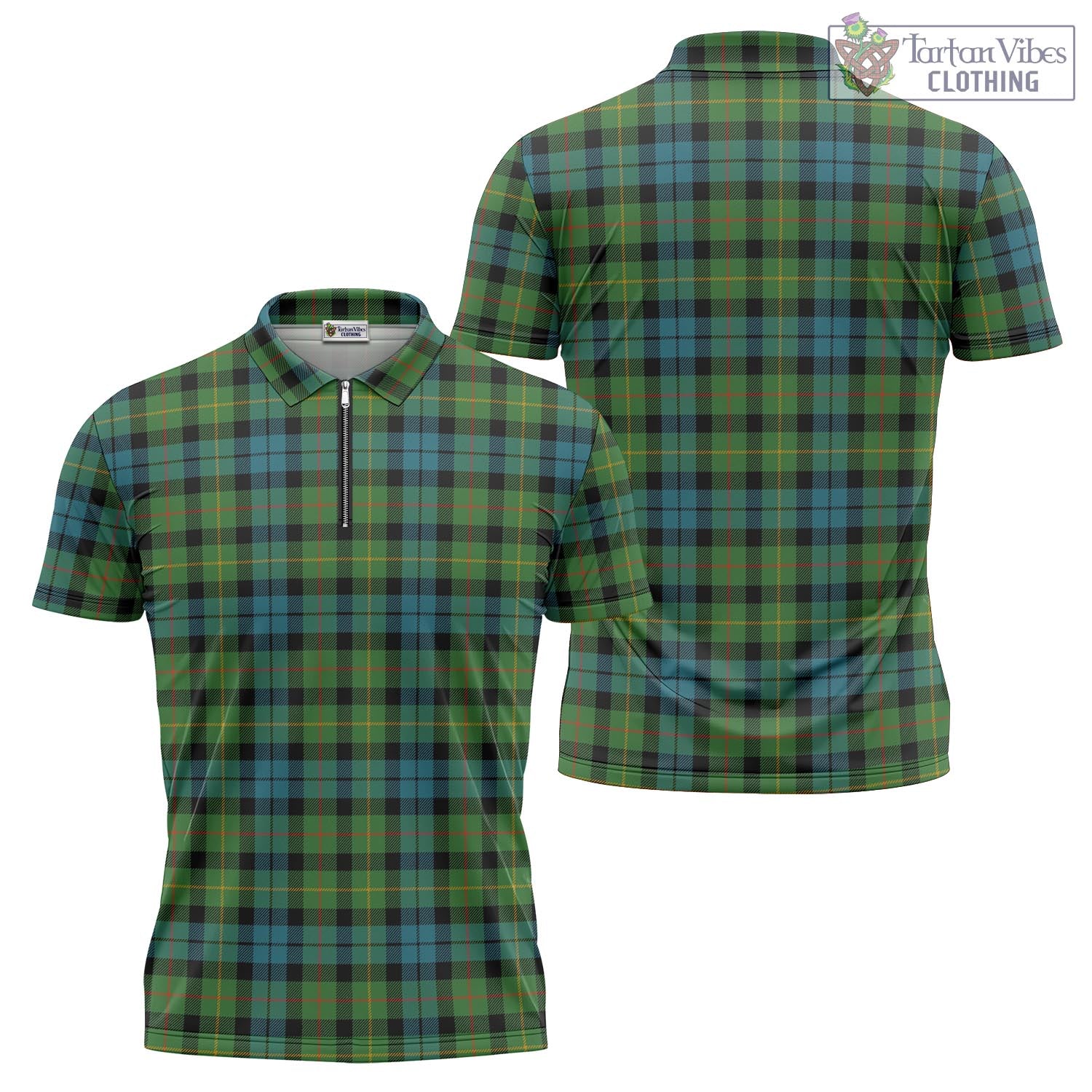 Tartan Vibes Clothing Rollo Ancient Tartan Zipper Polo Shirt