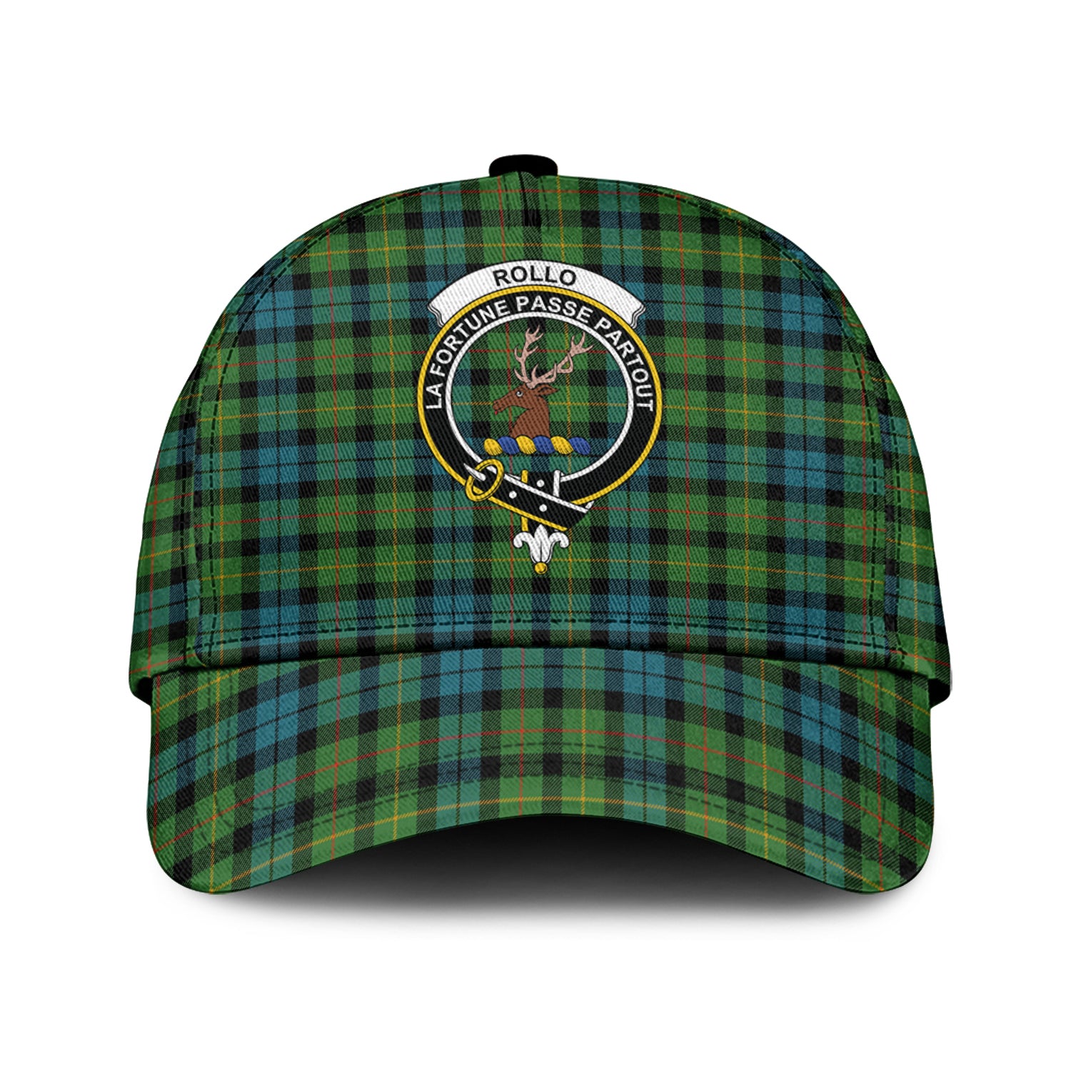 Rollo Ancient Tartan Classic Cap with Family Crest Classic Cap Universal Fit - Tartan Vibes Clothing