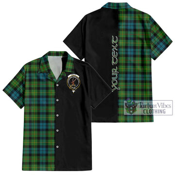 Rollo Ancient Tartan Short Sleeve Button Shirt with Family Crest and Half Of Me Style