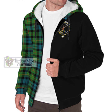 Rollo Ancient Tartan Sherpa Hoodie with Family Crest and Half Of Me Style