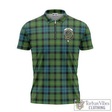 Rollo Ancient Tartan Zipper Polo Shirt with Family Crest