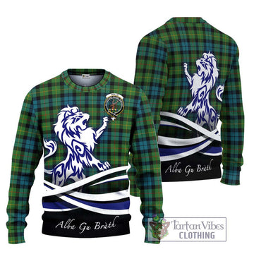 Rollo Ancient Tartan Ugly Sweater with Alba Gu Brath Regal Lion Emblem