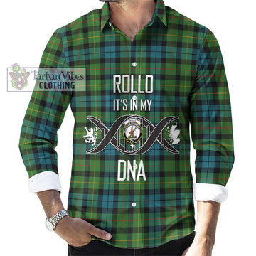 Rollo Ancient Tartan Long Sleeve Button Shirt with Family Crest DNA In Me Style