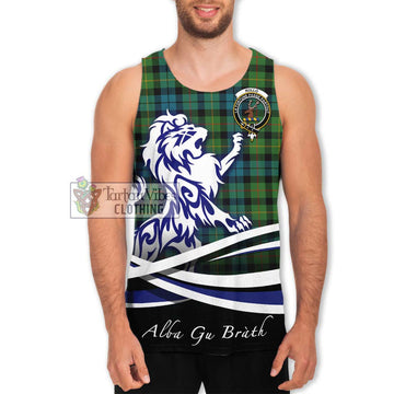 Rollo Ancient Tartan Men's Tank Top with Alba Gu Brath Regal Lion Emblem