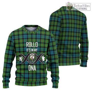 Rollo Ancient Tartan Ugly Sweater with Family Crest DNA In Me Style