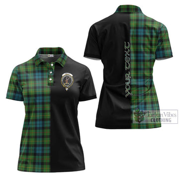 Rollo Ancient Tartan Women's Polo Shirt with Family Crest and Half Of Me Style