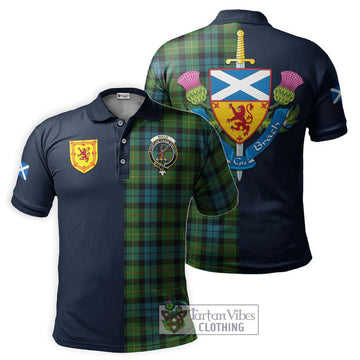 Rollo Ancient Tartan Polo Shirt Alba with Scottish Lion Royal Arm Half Style