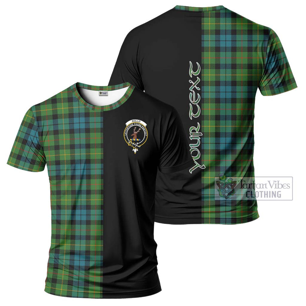 Rollo Ancient Tartan T-Shirt with Family Crest and Half Of Me Style Kid's Shirt - Tartanvibesclothing Shop