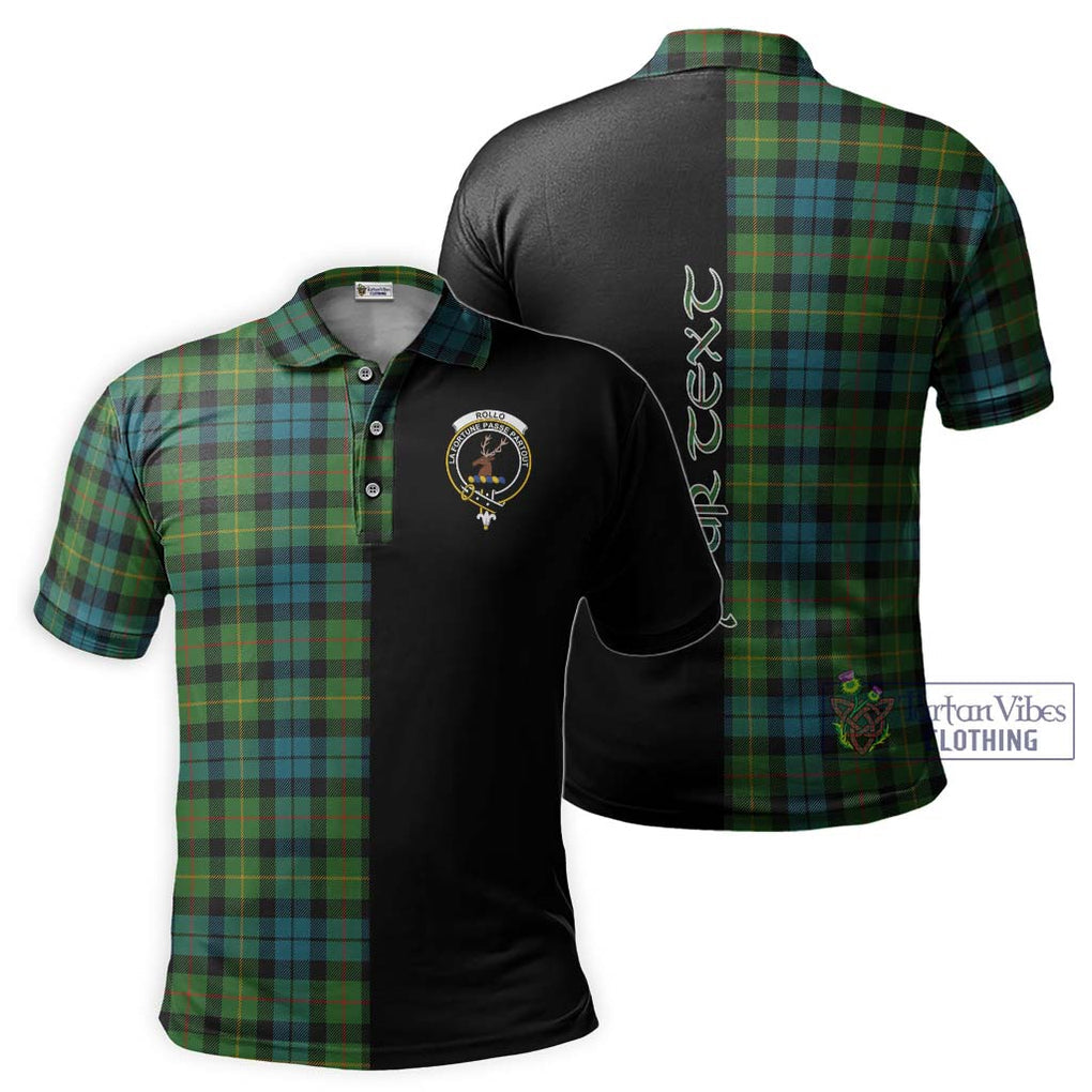 Rollo Ancient Tartan Polo Shirt with Family Crest and Half Of Me Style Kid - Tartanvibesclothing Shop