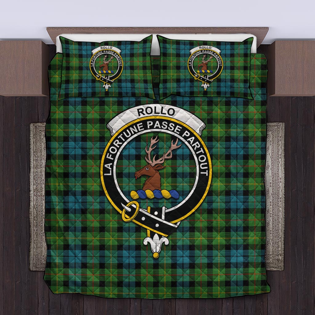 Rollo Ancient Tartan Quilt Bed Set with Family Crest Twin - Tartan Vibes Clothing