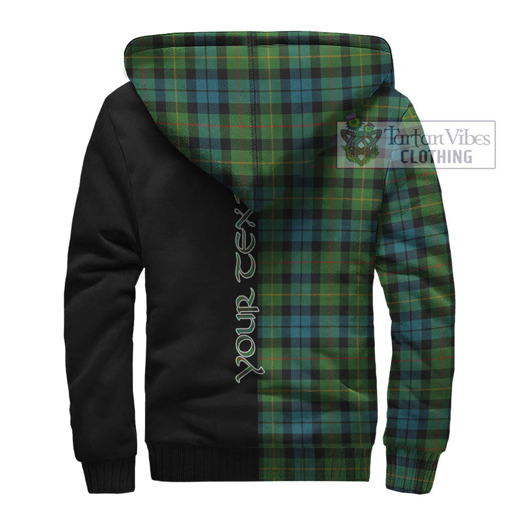 Rollo Ancient Tartan Sherpa Hoodie with Family Crest and Half Of Me Style - Tartanvibesclothing Shop