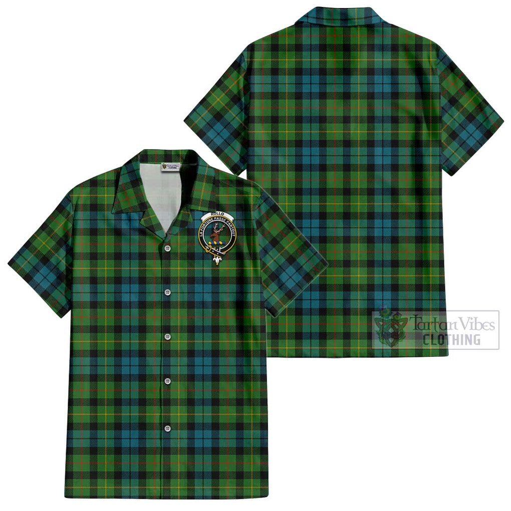 Rollo Ancient Tartan Cotton Hawaiian Shirt with Family Crest Kid - Tartan Vibes Clothing