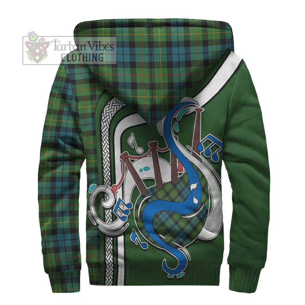 Rollo Ancient Tartan Sherpa Hoodie with Epic Bagpipe Style - Tartanvibesclothing Shop