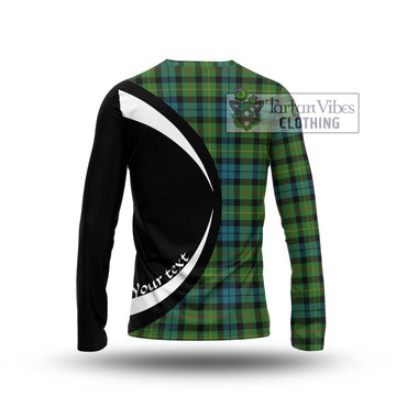 Rollo Ancient Tartan Long Sleeve T-Shirt with Family Crest Circle Style