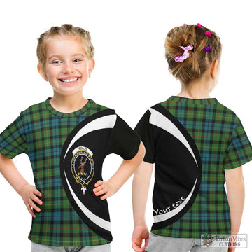 Rollo Ancient Tartan Kid T-Shirt with Family Crest Circle Style