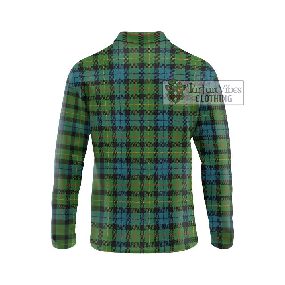 Rollo Ancient Tartan Long Sleeve Polo Shirt with Family Crest DNA In Me Style - Tartanvibesclothing Shop