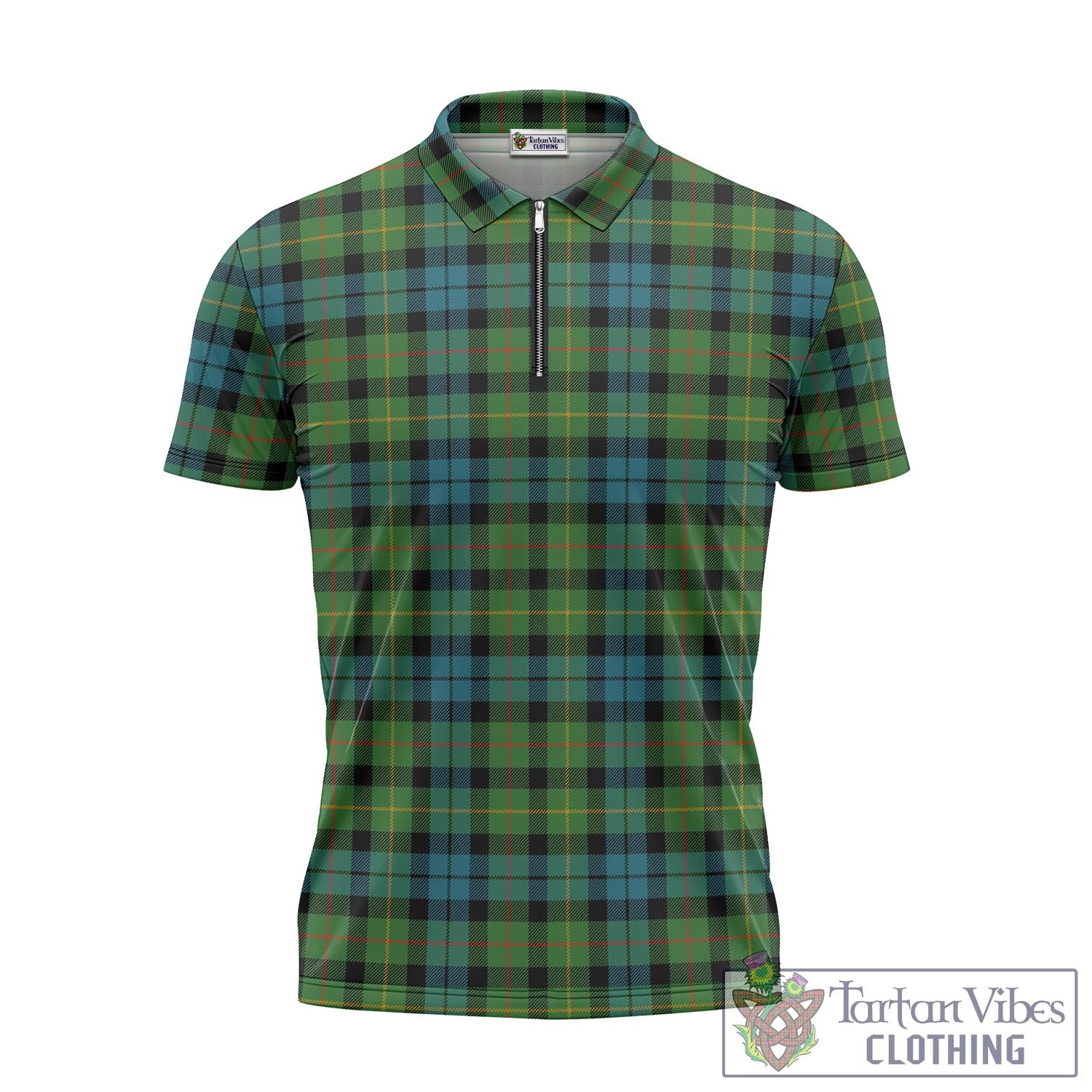 Tartan Vibes Clothing Rollo Ancient Tartan Zipper Polo Shirt