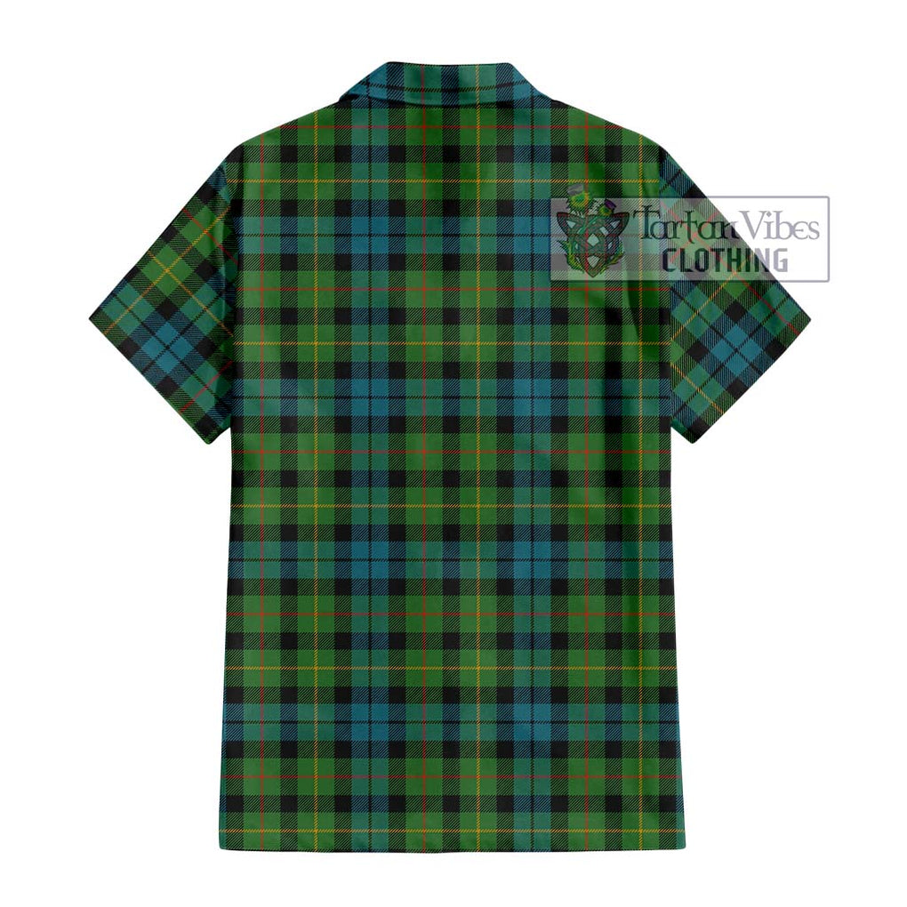 Rollo Ancient Tartan Short Sleeve Button Shirt with Family Crest DNA In Me Style - Tartanvibesclothing Shop