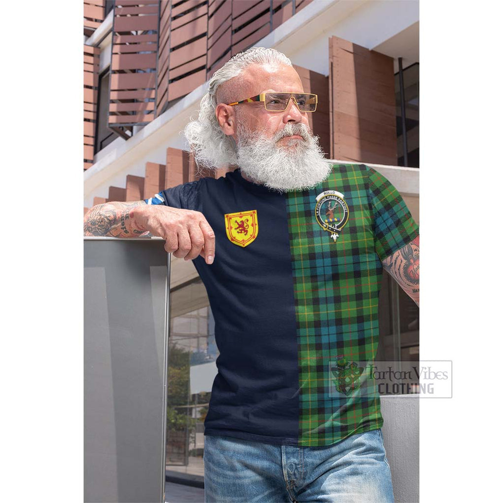 Tartan Vibes Clothing Rollo Ancient Tartan Cotton T-shirt with Scottish Lion Royal Arm Half Style