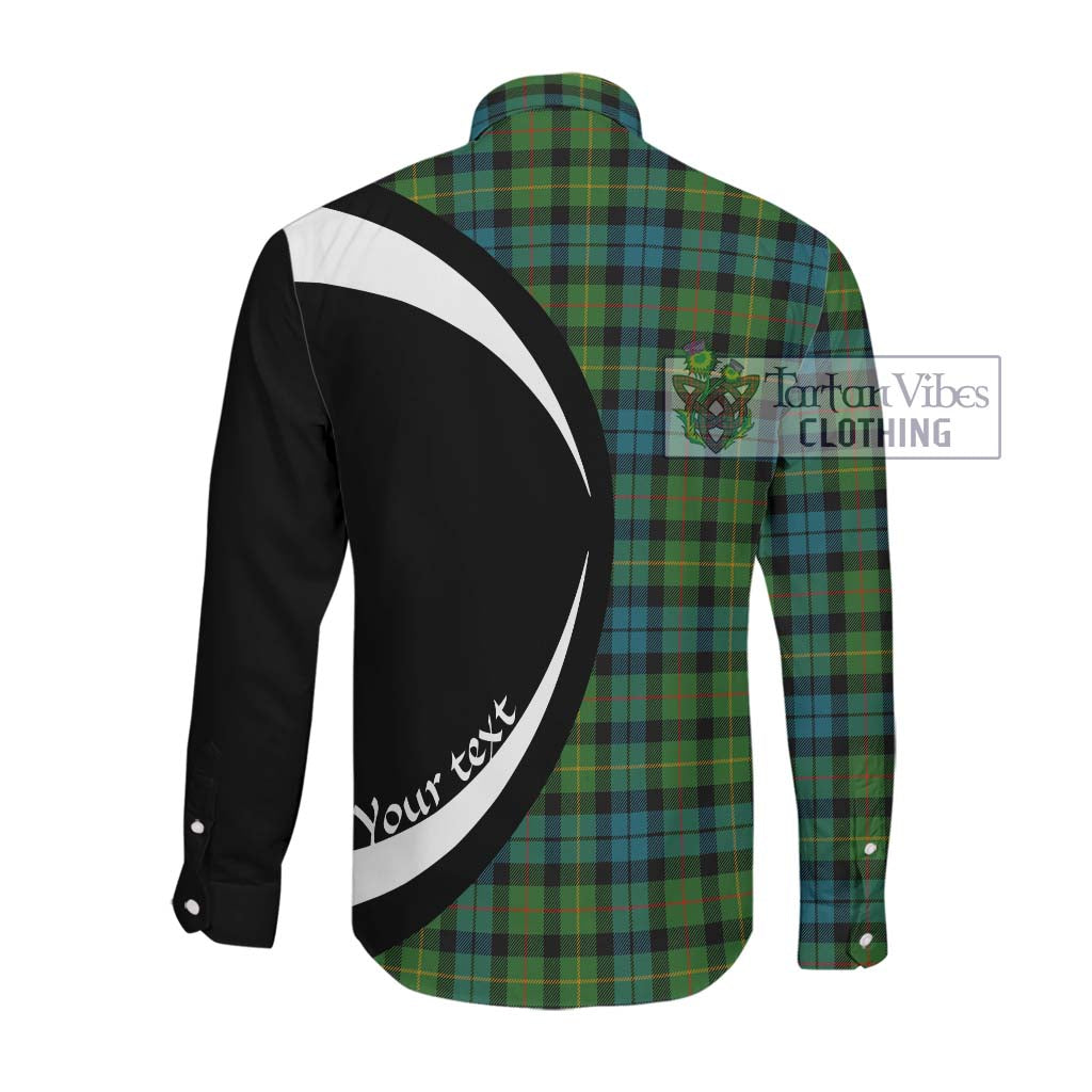 Rollo Ancient Tartan Long Sleeve Button Up with Family Crest Circle Style Men's Shirt - Tartan Vibes Clothing