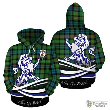 Rollo Ancient Tartan Hoodie with Alba Gu Brath Regal Lion Emblem