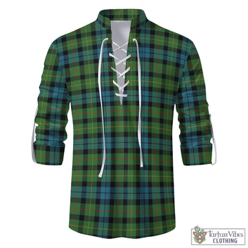 Rollo Ancient Tartan Men's Scottish Traditional Jacobite Ghillie Kilt Shirt