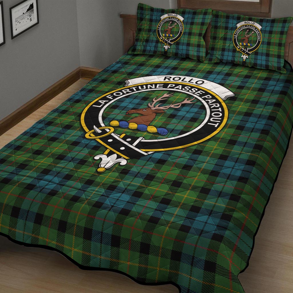 Rollo Ancient Tartan Quilt Bed Set with Family Crest - Tartan Vibes Clothing