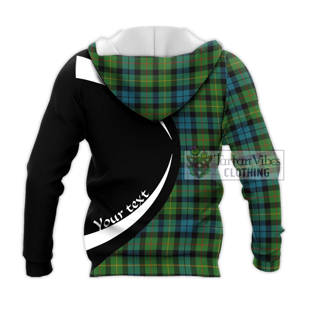 Rollo Ancient Tartan Knitted Hoodie with Family Crest Circle Style - Tartan Vibes Clothing