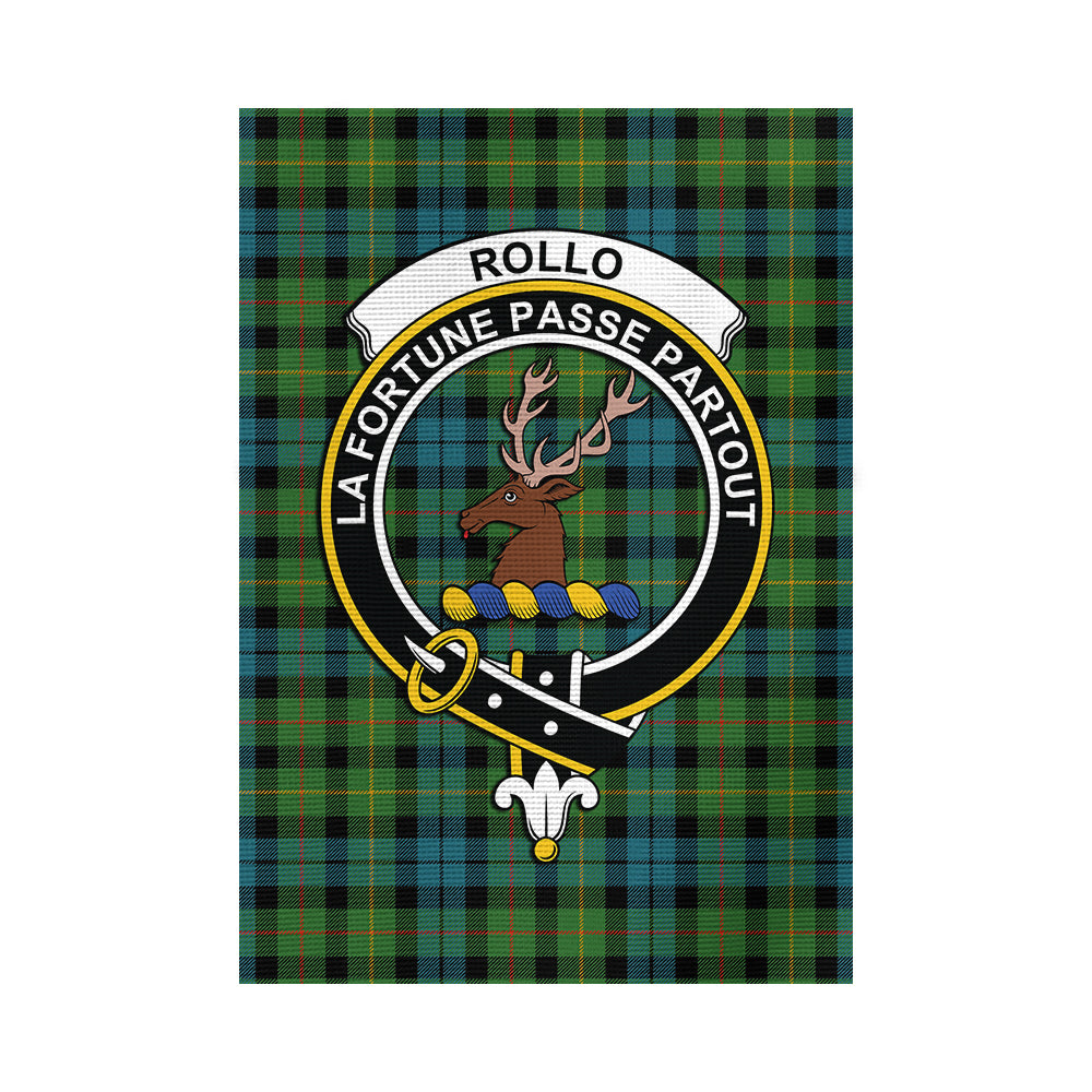 Rollo Ancient Tartan Flag with Family Crest - Tartan Vibes Clothing