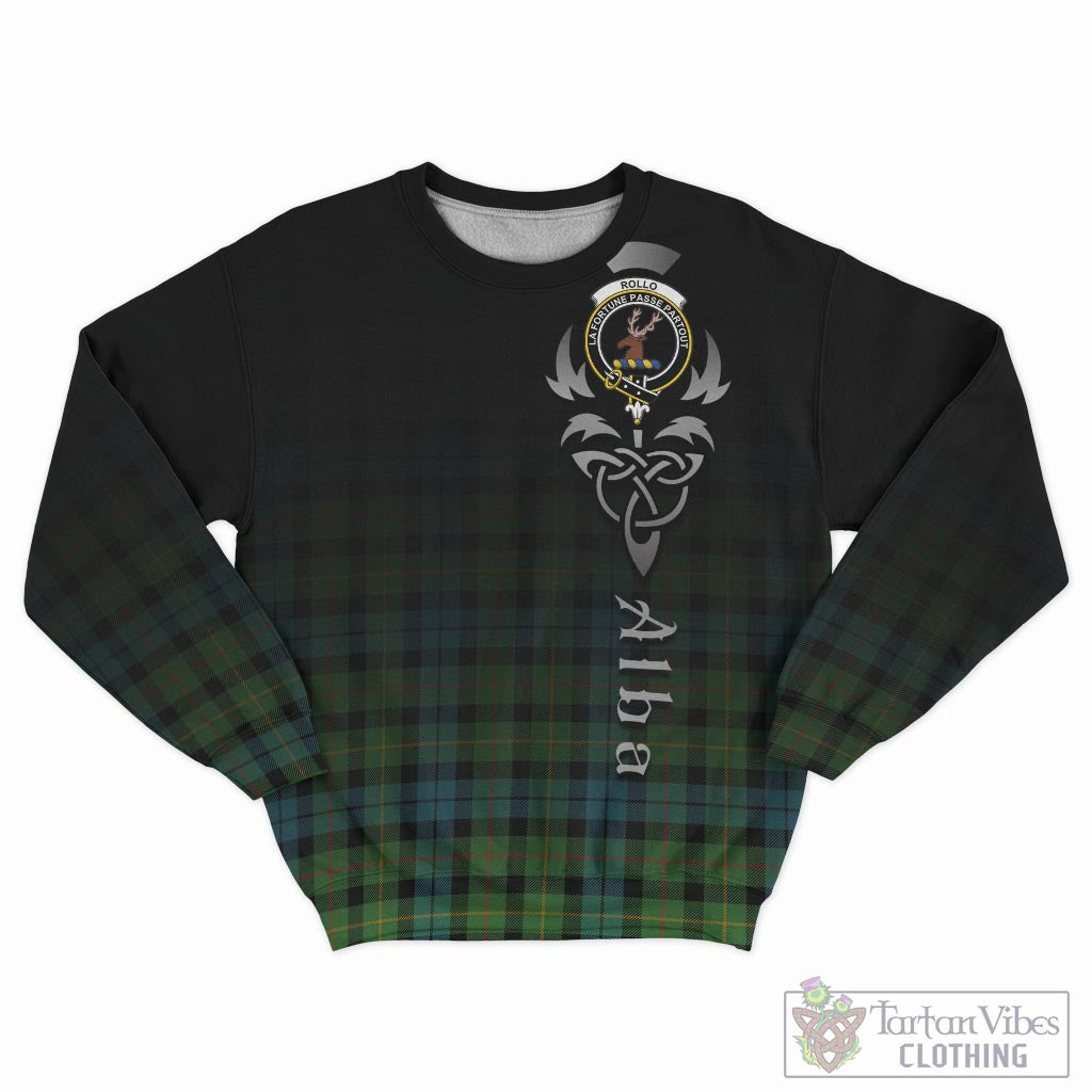 Tartan Vibes Clothing Rollo Ancient Tartan Sweatshirt Featuring Alba Gu Brath Family Crest Celtic Inspired