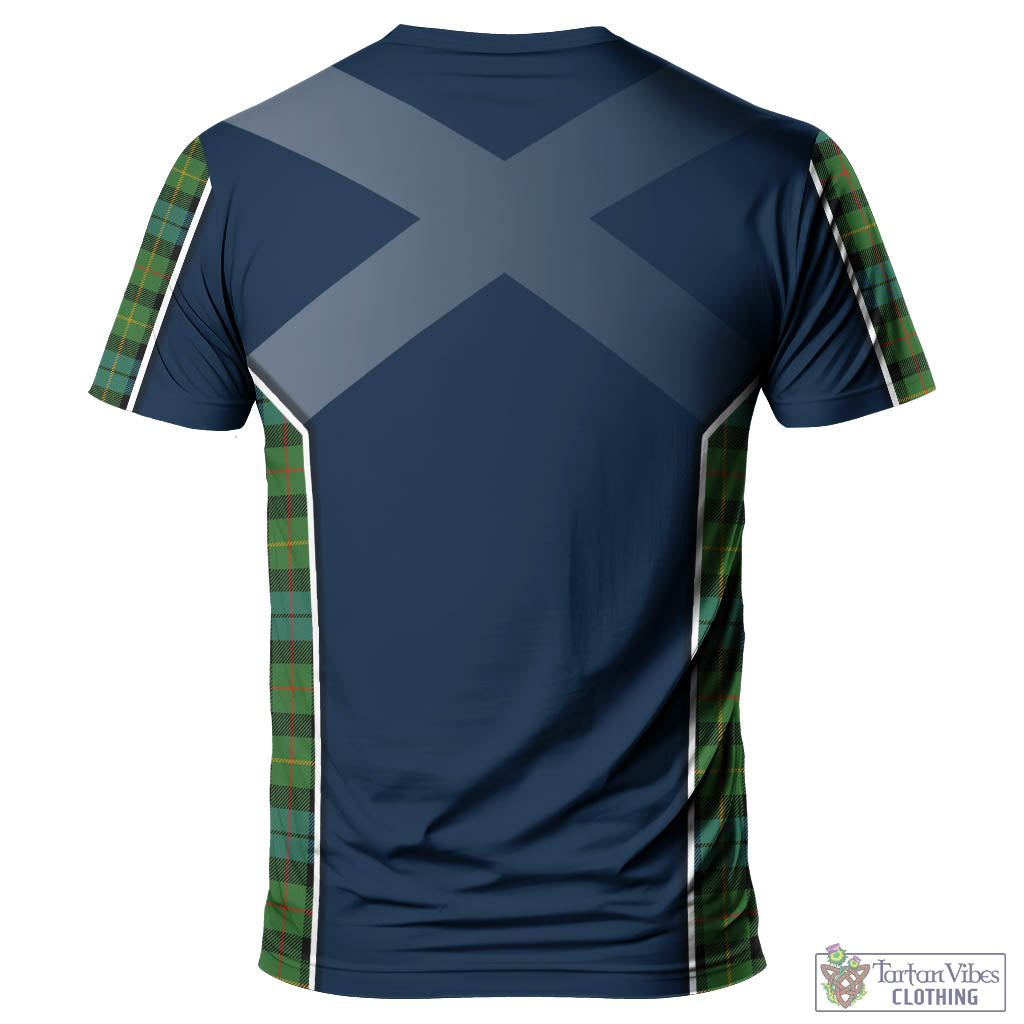 Tartan Vibes Clothing Rollo Ancient Tartan T-Shirt with Family Crest and Lion Rampant Vibes Sport Style